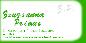 zsuzsanna primus business card